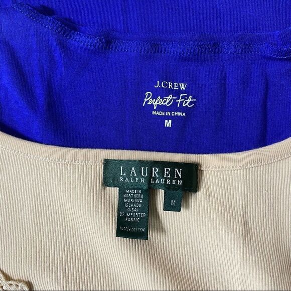 Tops Ralph Lauren and J. Crew bundle two pieces women size M - Picture 7 of 7